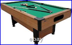 6.5' Ft Billiards Pool Table Set W Cues Balls Chalk Triangle Table Brush New