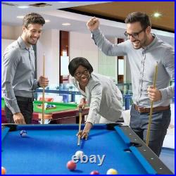 6 FT Billiard Table Foldable Pool Table Perfect Game For Kids & Adults Home Blue