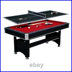 6 Ft. Spartan Pool Table With Table Tennis Conversion Top In Black Finish