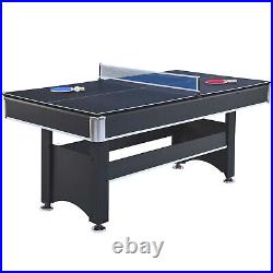 6-ft Pool Table with Table Tennis Top Modern Billiards Table with Conversion Top