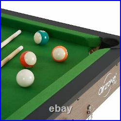 60 Folding Pool Table with Accessories 6-Pocket Green Cloth For Entertainment