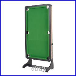 60 Folding Pool Table with Accessories, Green Cloth For Teens and Adults