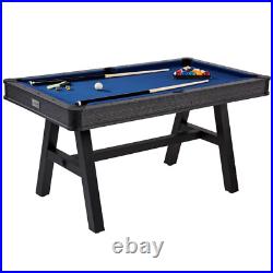 60-Inch Pool Table Billiards Game Room Fun Pre Assembled Frame Thick Playfield