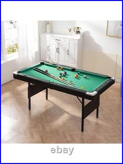 65.75 Folding Portable Pool Table, Indoor Game Snooker Table Set For