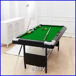 6ft Billiard Table Pool Table Foldable with Ball Cue Chalk Brush Family Game