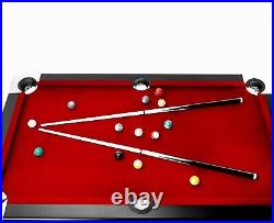 6ft Billiard Table Pool Table Foldable with Ball Cue Chalk Brush Room Family Game