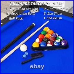 7 Ft Billiards Pool Table Portable Heavy Duty Includes Full Set of Balls NEW US