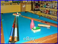 7 Ft Pool Table With All Accesories Que Billiard Balls, Sticks, Brush, Rack