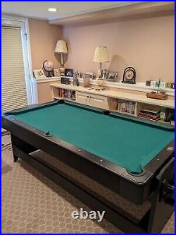 7' Pool Table, Air-Hockey, Table Tennis, Multi-Game Ping Pong Green 3-in-1