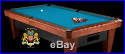 7' Simonis 860 Tournament Blue Pool Table Cloth Felt with Free Matching Chalk