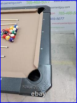 7' VALLEY Black Kat COMMERCIAL COIN-OP POOL TABLE NEW Khaki CLOTH
