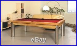 7' VISION CONVERTIBLE MODERN POOL BILLIARD TABLE dining / office fusion MIRAGE