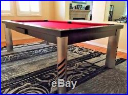 7' VISION CONVERTIBLE MODERN POOL BILLIARD TABLE dining / office fusion MIRAGE