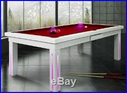 7' VISION CONVERTIBLE MODERN POOL BILLIARD TABLE dining/office fusion NEW YORK