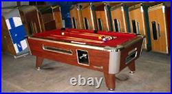 7' Valley Commercial Coin-op Pool Table Model Zd-4 New Red Cloth