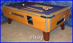7' Valley Commercial Coin-op Pool Table Model Zd-7 New Cloth