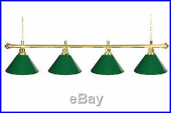 72 Pool Table Light Billiard lamp With Metal Green Shades for 9' Table