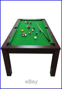 7Ft Pool Table Billiard Green became a dinner table with benches m. Rich Green