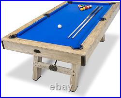 7Ft Pool Table Billiards Game Table Set with Accessories 2 Cues, Balls, Triangle