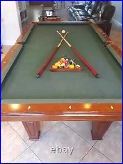 8'- 4 x 4'-7 Pool Billard table with clubs balls and accessories