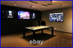 8' BLACK LUXURY CONVERTIBLE DINING POOL TABLE Billiard Dining Desk Fusion VISION