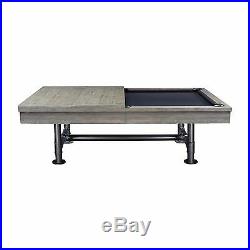 8' Bedford Slate Pool Table with Weathered Oak Finish Dining Top Included