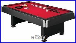 8' Billiard Table Game Room Pool Table Red Top