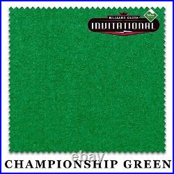 8' Championship Invitational Teflon Billiard Pool Table Cloth-Championship Green