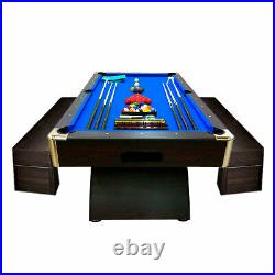 8' Feet Billiard Pool Table Full Accessories Game BELLAGIO Blue 8FT with benches
