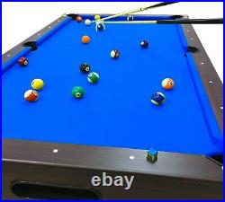 8' Feet Billiard Pool Table Full Accessories Game BELLAGIO Blue 8FT with benches