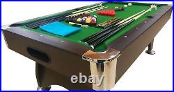 8' Feet Billiard Pool Table Snooker Full Set Accessories Game Vintage Green 8FT