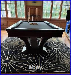 8 Foot Brunswick Treviso Pool Table, Matching Brunswick floor rack/accessories