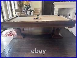 8 Foot Brunswick Treviso Pool With Pub Table, Bar Stools and Accessories