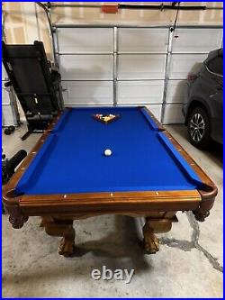 8 Foot Legacy Billiards Pool Table Royal Blue Simonis Tournament Fabric