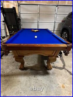 8 Foot Legacy Billiards Pool Table Royal Blue Simonis Tournament Fabric