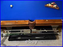 8 Foot Legacy Billiards Pool Table Royal Blue Simonis Tournament Fabric