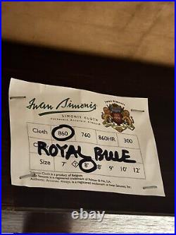 8 Foot Legacy Billiards Pool Table Royal Blue Simonis Tournament Fabric