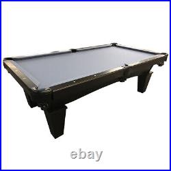 8' Mustang Pool Billiards Table Graphite Matte Black