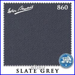 8' Simonis 860 Pool Table Cloth Slate Grey AUTHORIZED DEALER