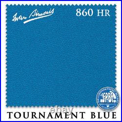 8' Simonis 860HR Pool Table Cloth Tournament Blue AUTHORIZED DEALER