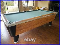 8' Valley Pool Table with RidgeBackRails and Pro Cut Pockets