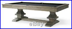8 foot Beaumont Pool Table Plank and Hide free shipping dining top option