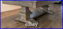 8 foot Beaumont Pool Table Plank and Hide free shipping dining top option