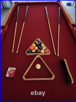 8 foot pool table 3 piece slate made in USA