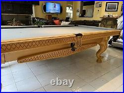 8 ft. Pro Peter Vitalie Ganapati Slate Pool Table-With Matching Wall Cue Rack