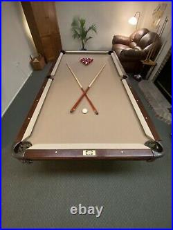 8' used slate pool table by Gandy