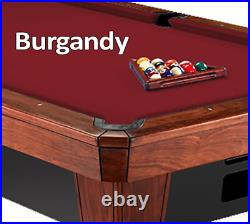 860 Burgundy Pool Table Cloth 9