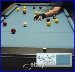 861 POOL TABLE SPEED CLOTH IPA POWDER BLUE 7'x4' COMPETITION CHAMPIONSHIP CLOTH