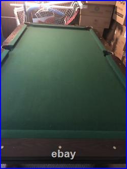 8ft 3/4 slate top claw foot pool table with cover and light