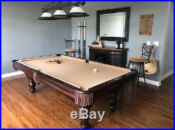 8ft Brunswick Bradford Pool Table and Rack in Cherry